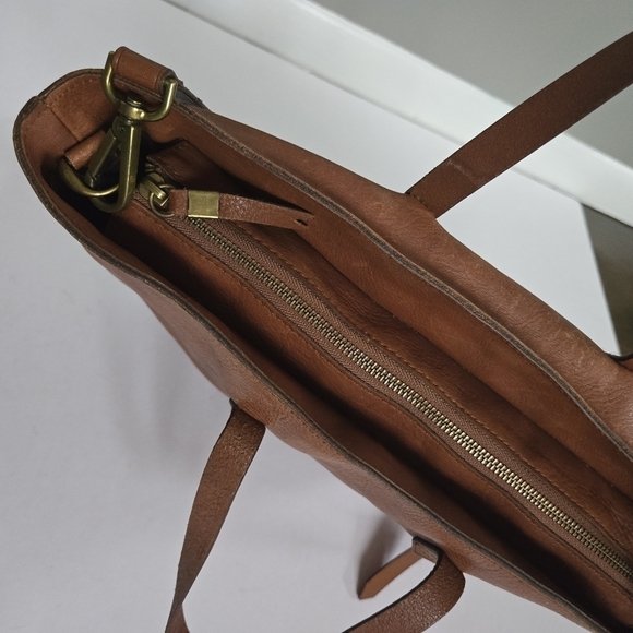 Madewell crossbody satchel - The Transport Satchel - cognac brown leather - Picture 11 of 14